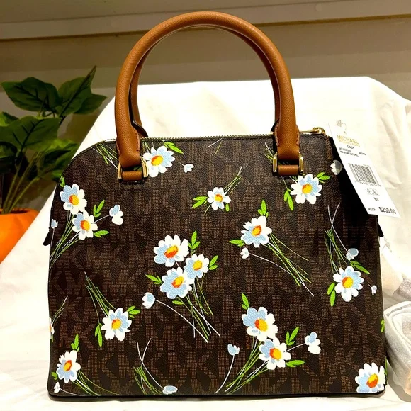 Michael Kors Cindy Floral Satchel - Picture 3 of 10
